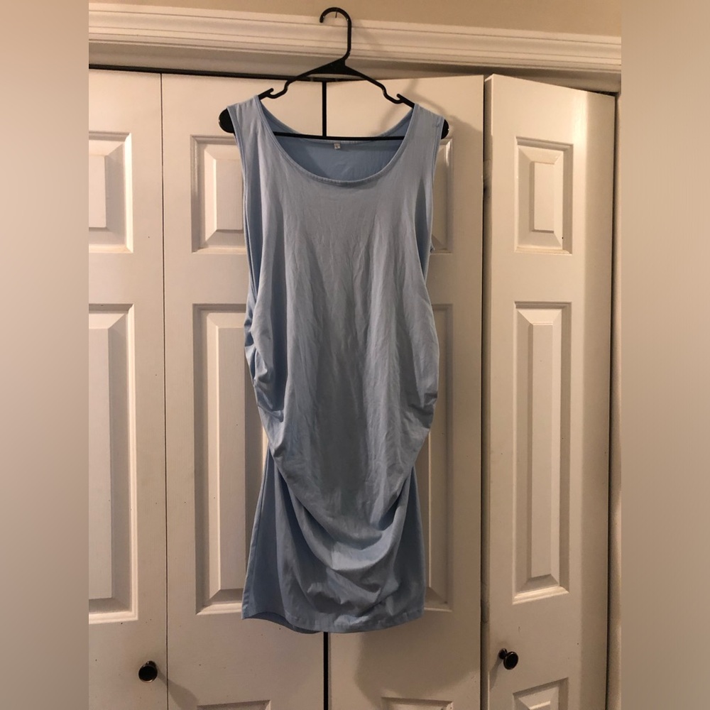Light Blue Sleeveless Dress maternity